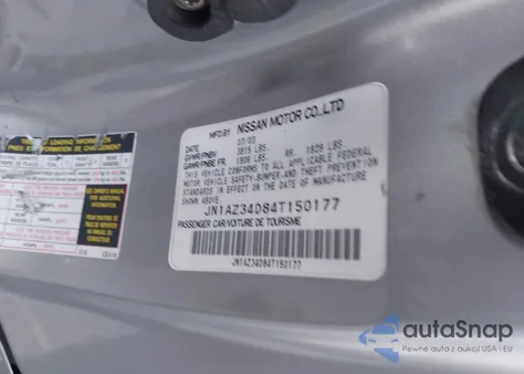 2004 Nissan 350Z Performance из США, поврежденный, VIN JN1AZ34D84T150177